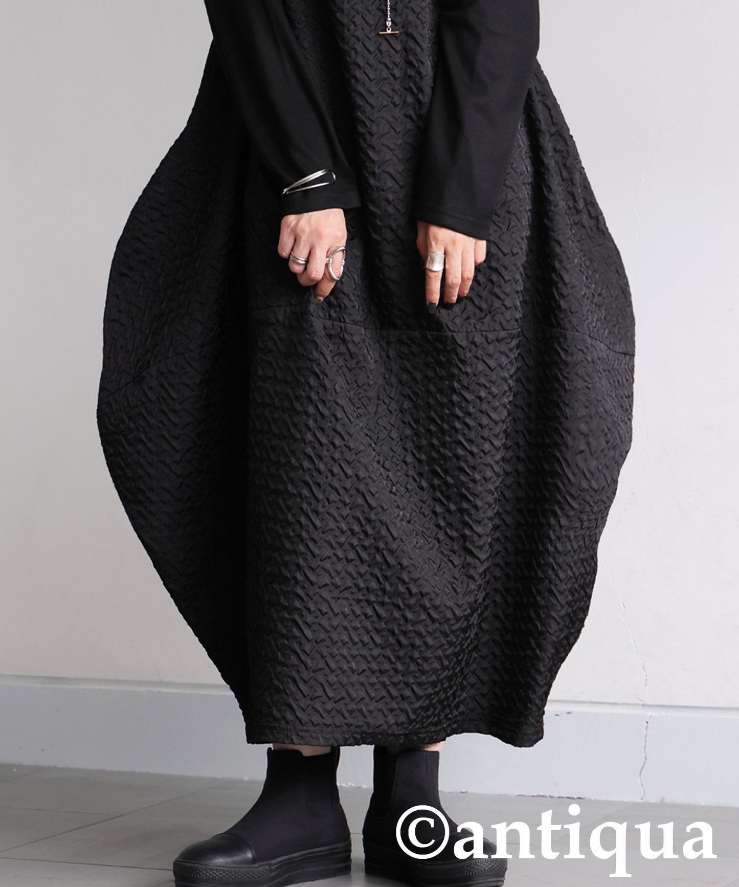 Ladies Mixed Material Cocoon Dress