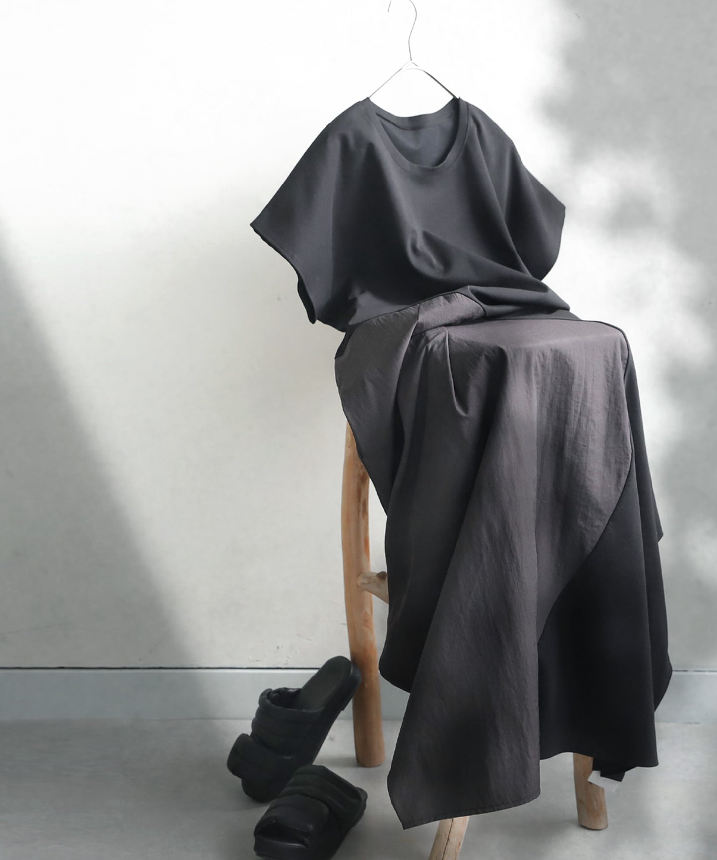 Ladies Mixed Material Cocoon Dress