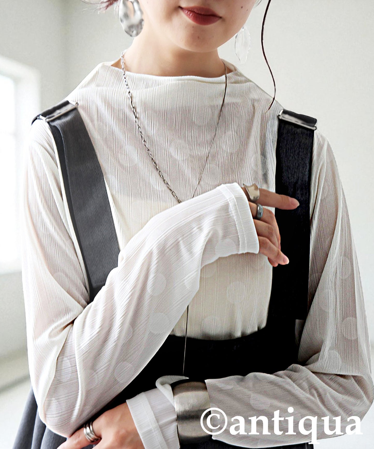 Polka Dot Sheer Top Ladies