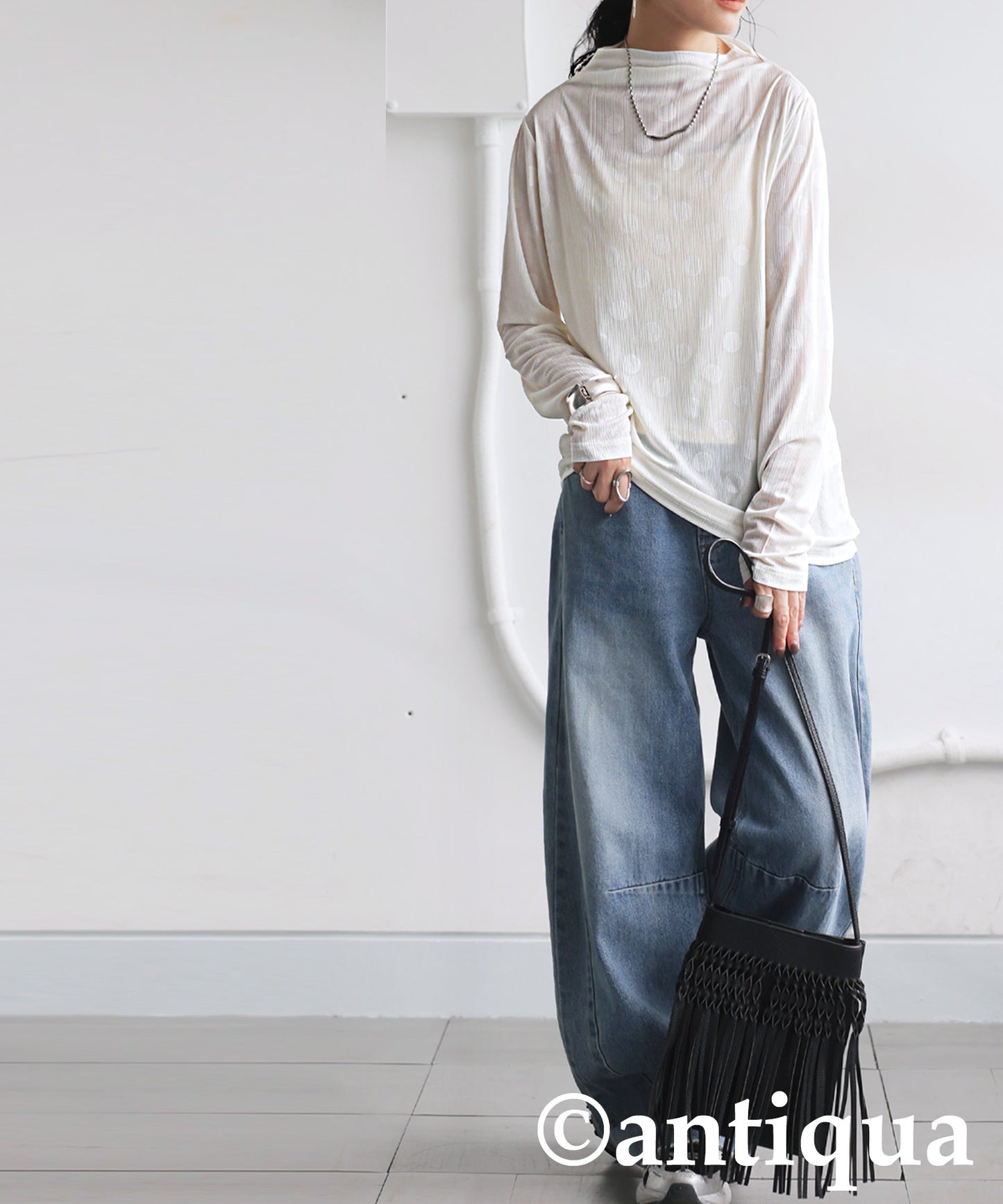 Polka Dot Sheer Top Ladies