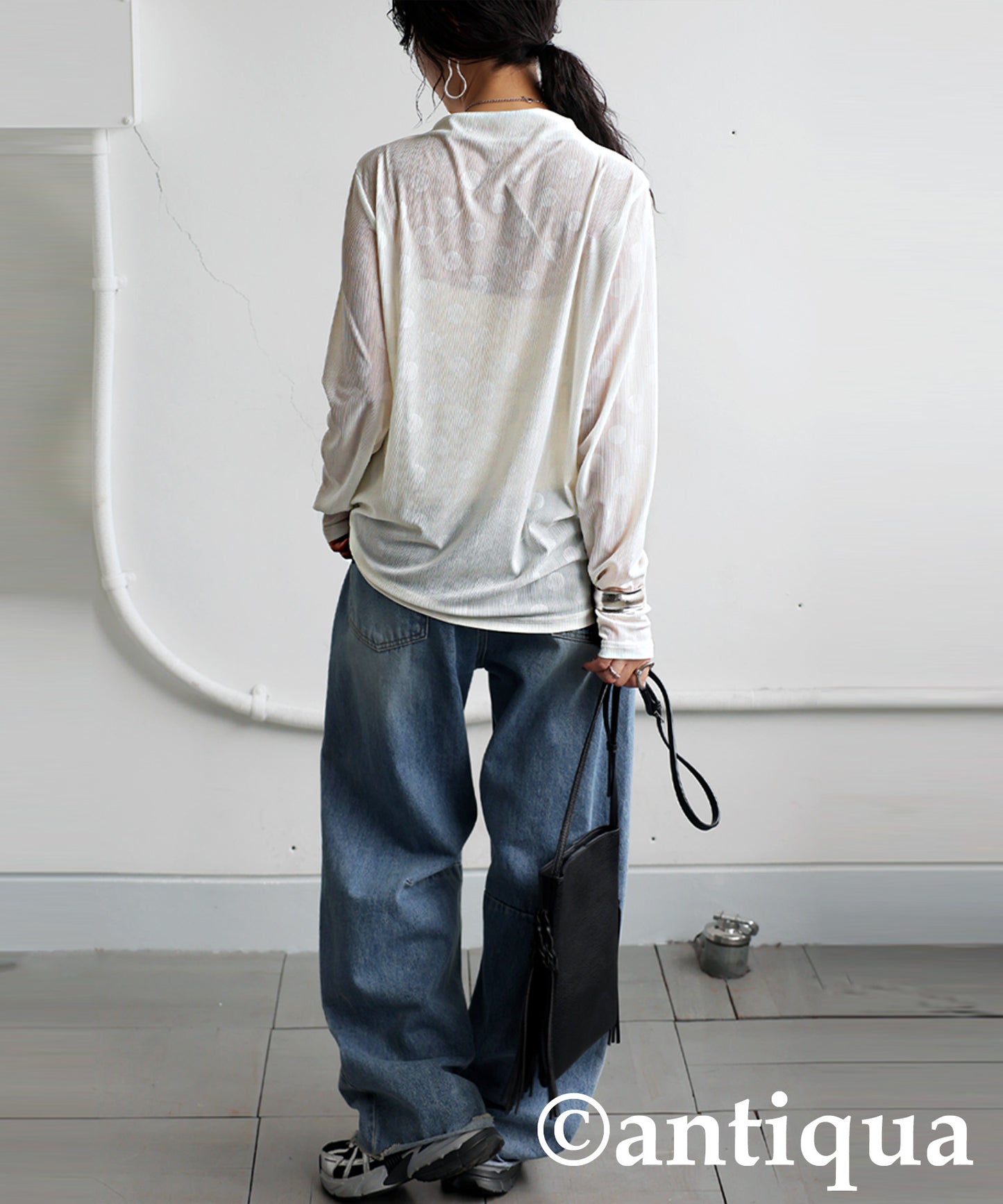 Polka Dot Sheer Top Ladies