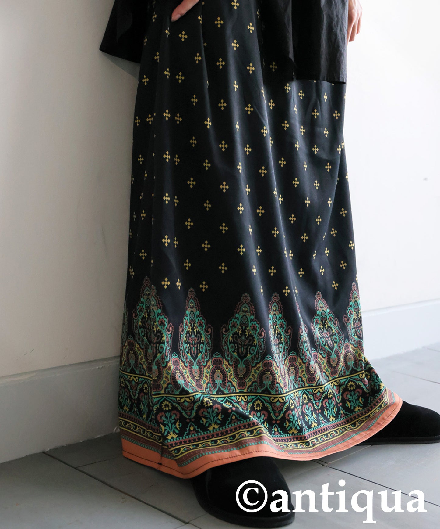 Ethnic Print Long Skirt Ladies