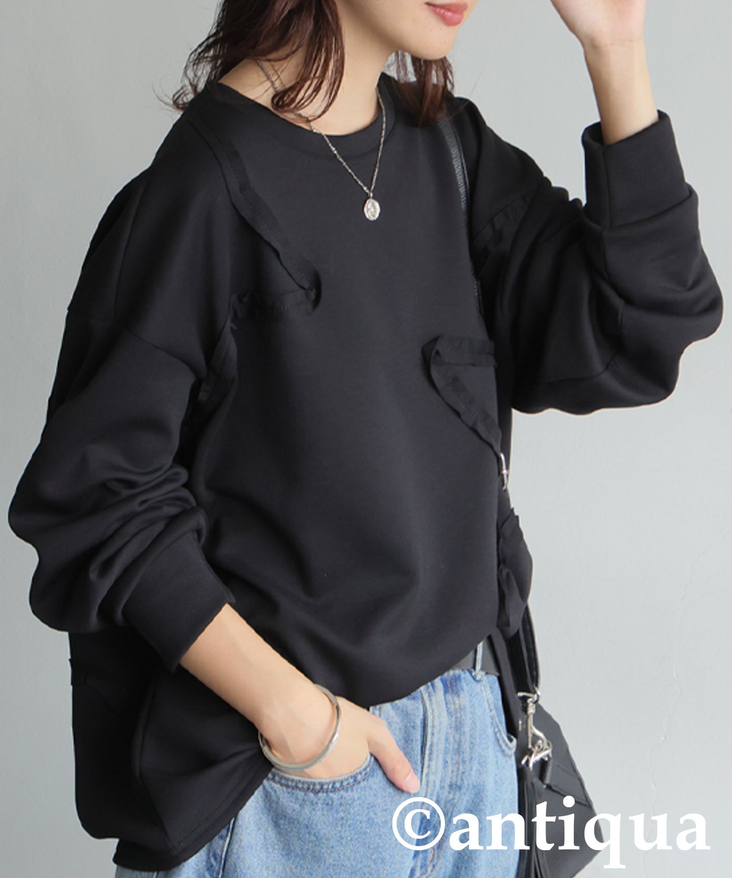 Star-Shaped Tape Embroidered Tops Ladies