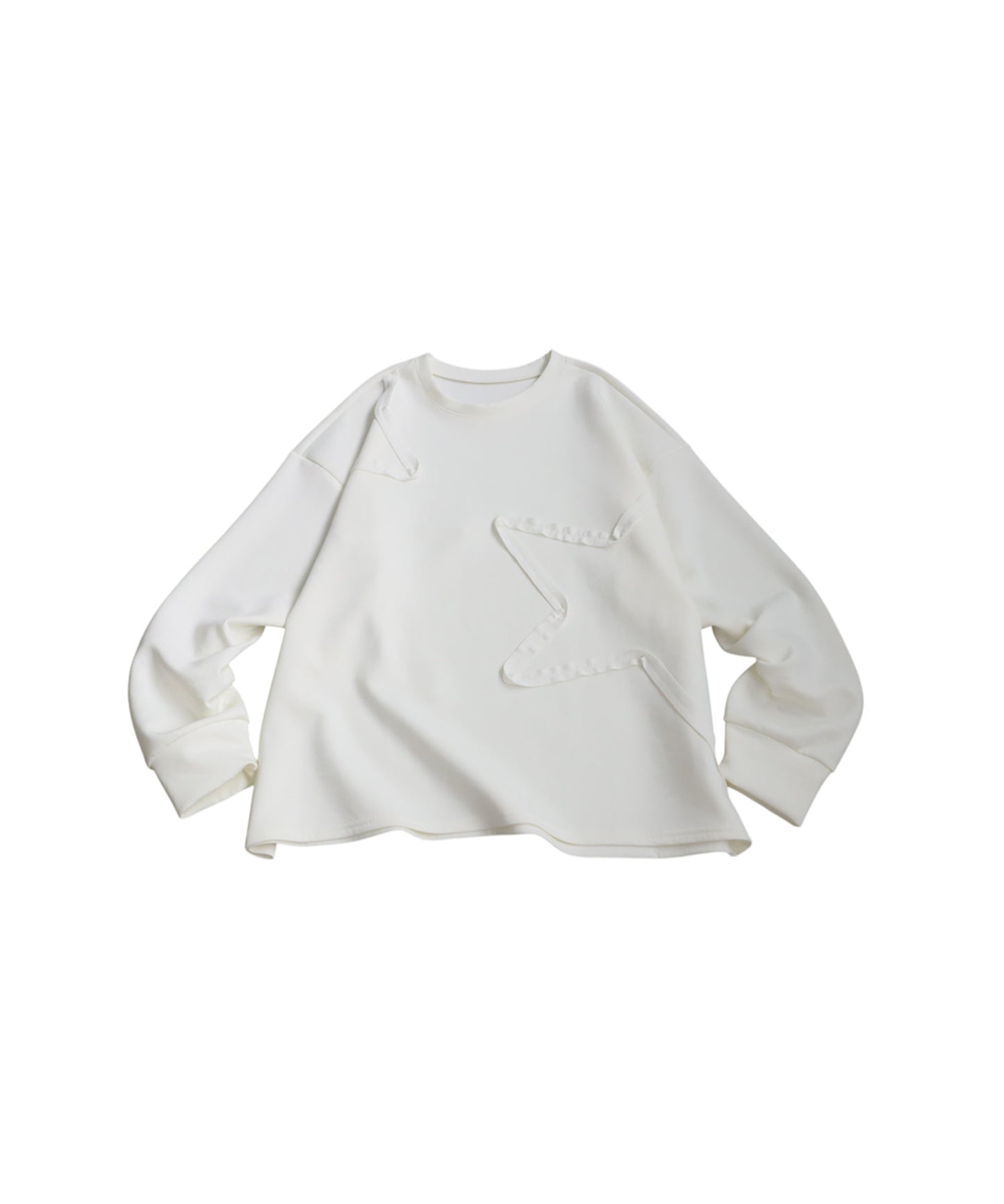 Star-Shaped Tape Embroidered Tops Ladies