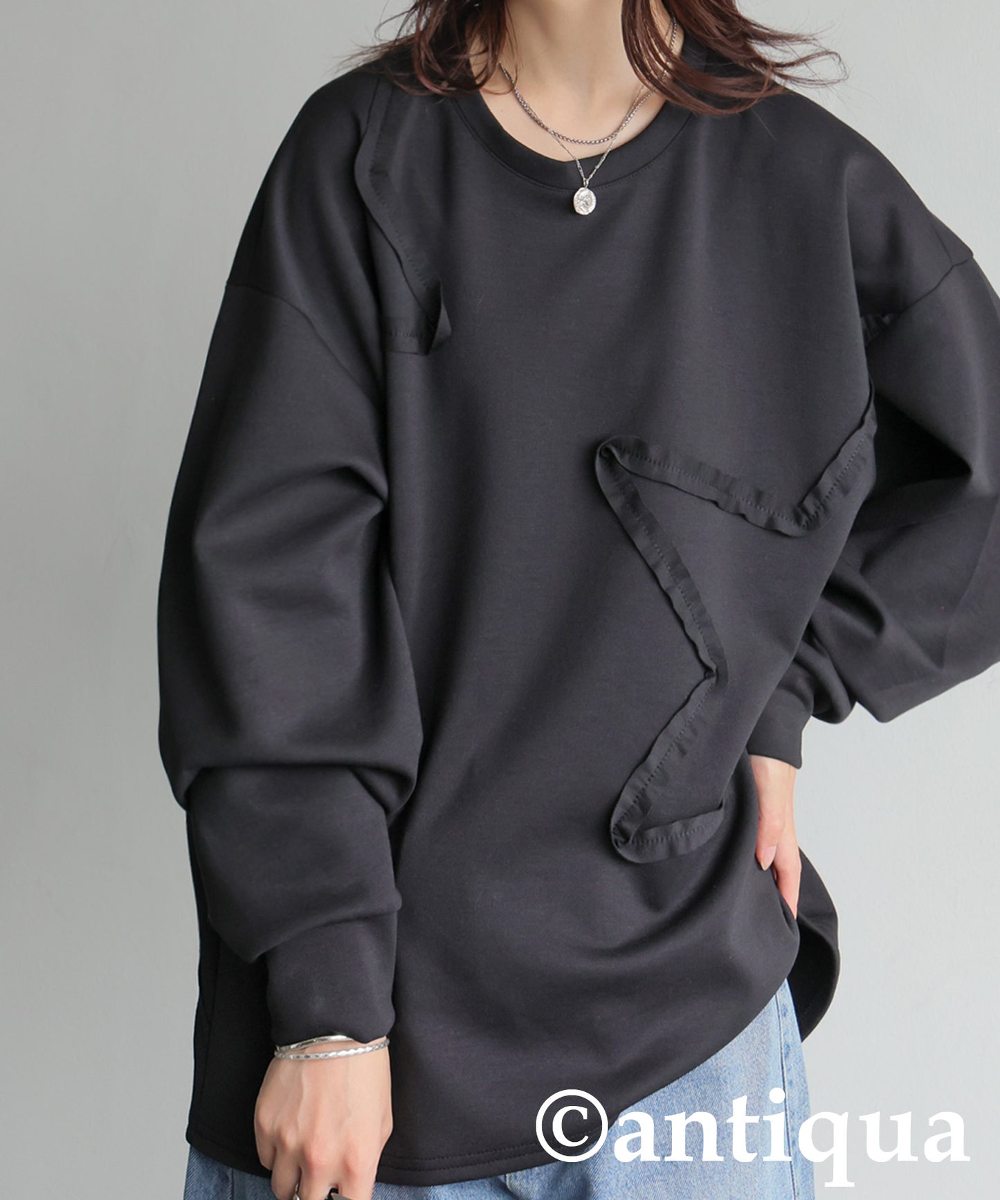 Star-Shaped Tape Embroidered Tops Ladies