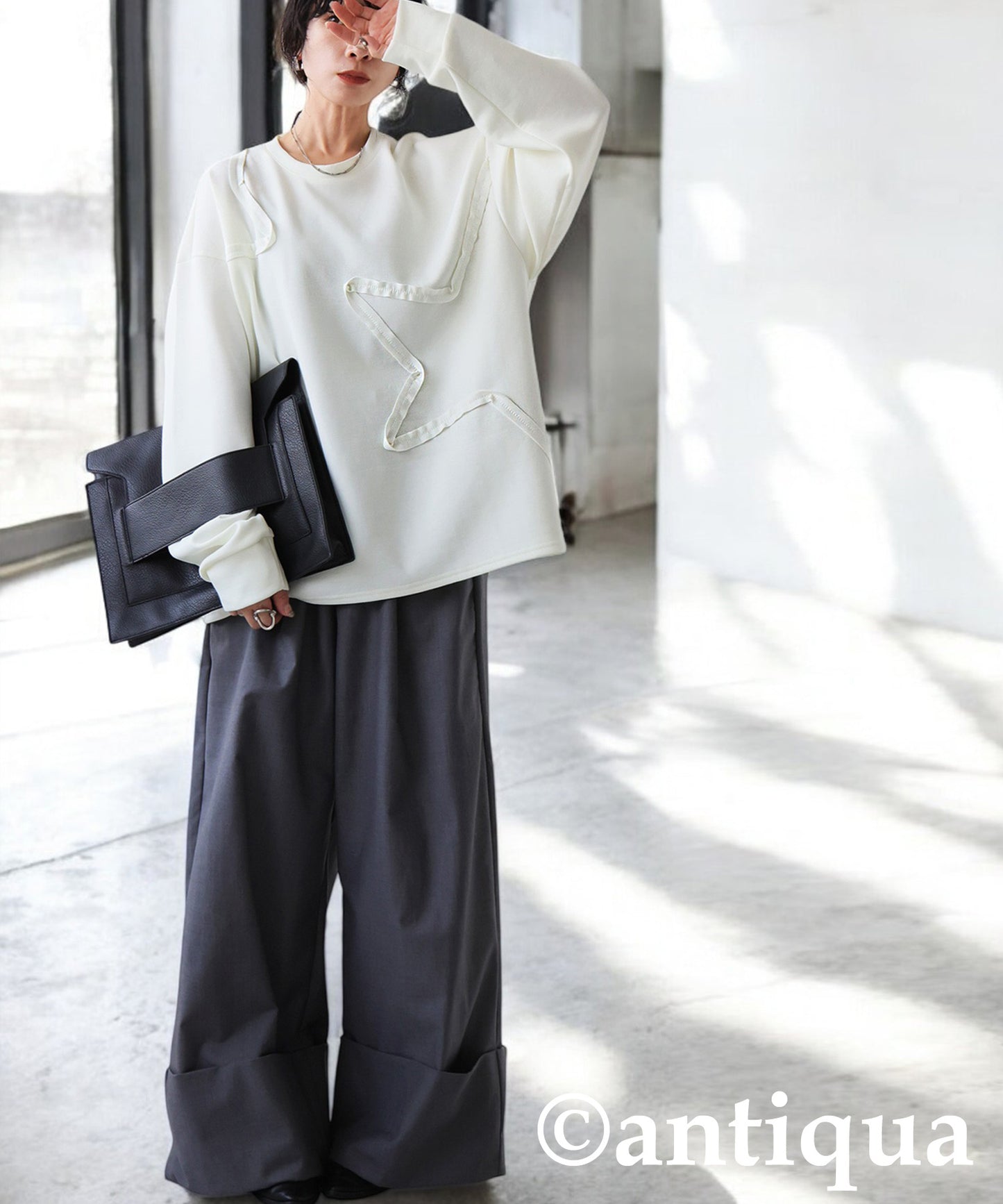 Star-Shaped Tape Embroidered Tops Ladies