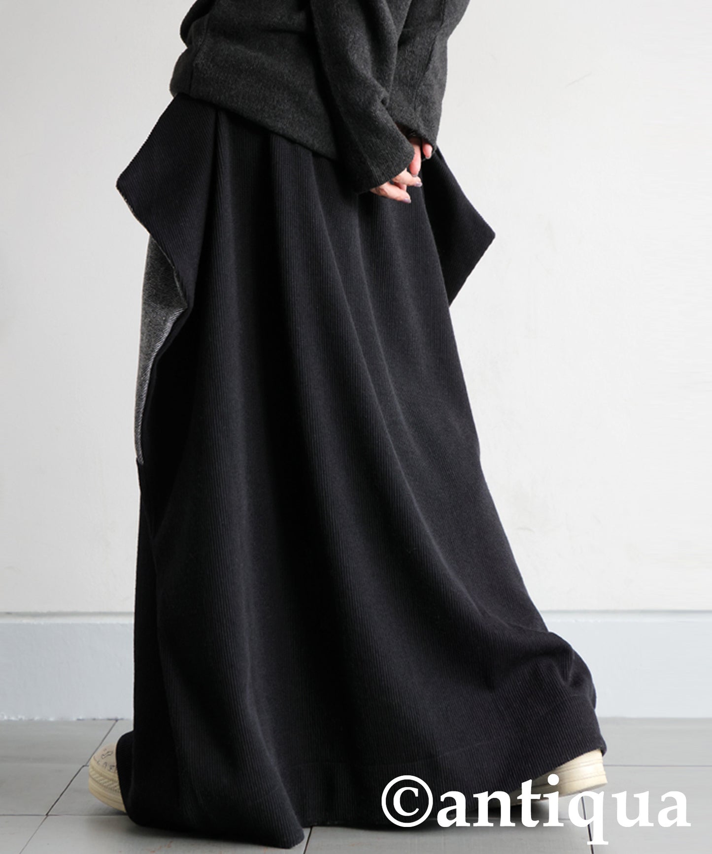 Design Skirt With Different Material Switching Ladies