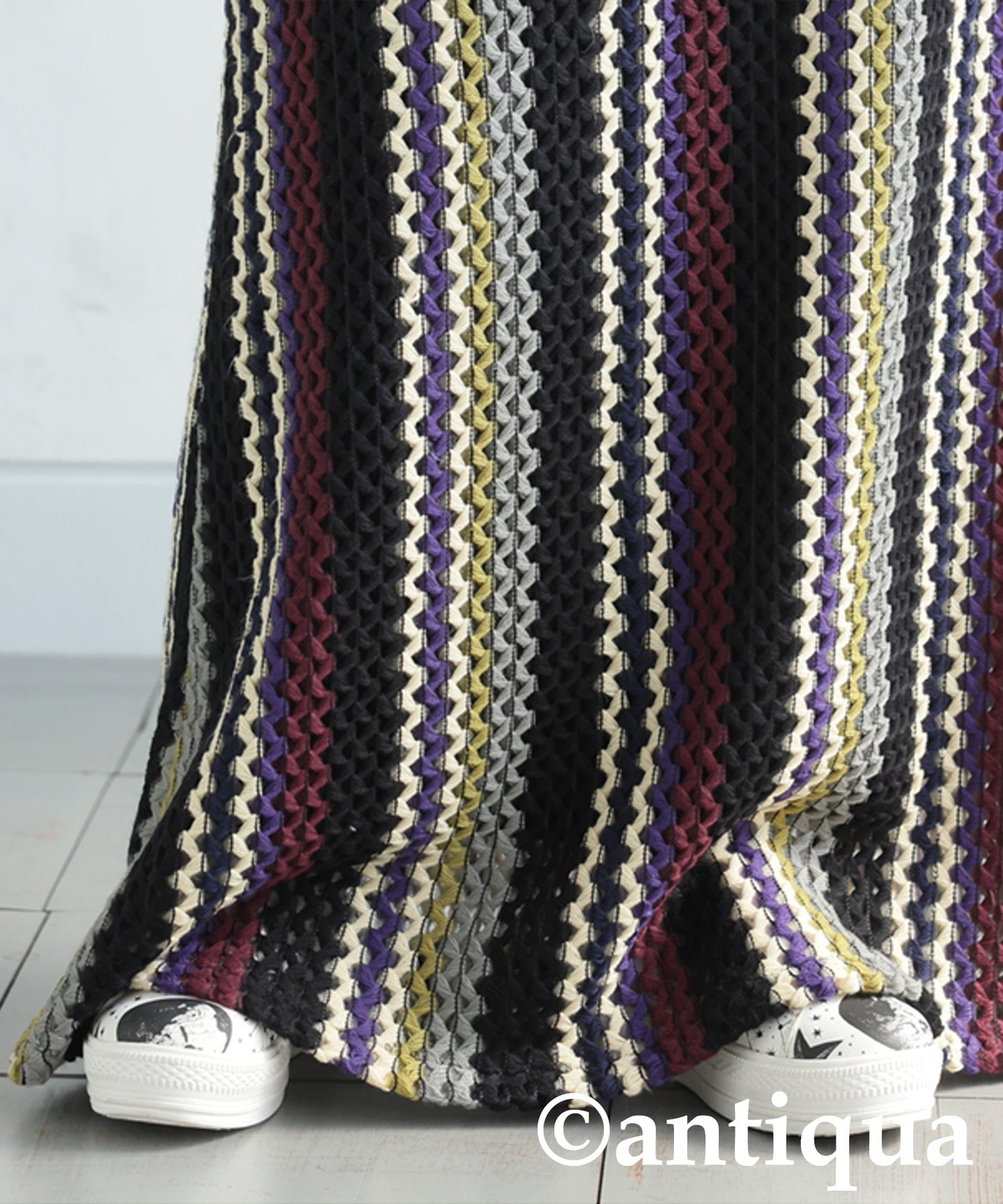 Striped Mixed Pattern Skirt Ladies