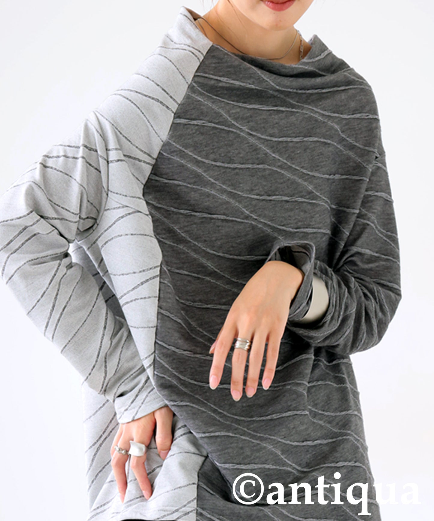 Asymmetrical Wave Pattern Top Ladies