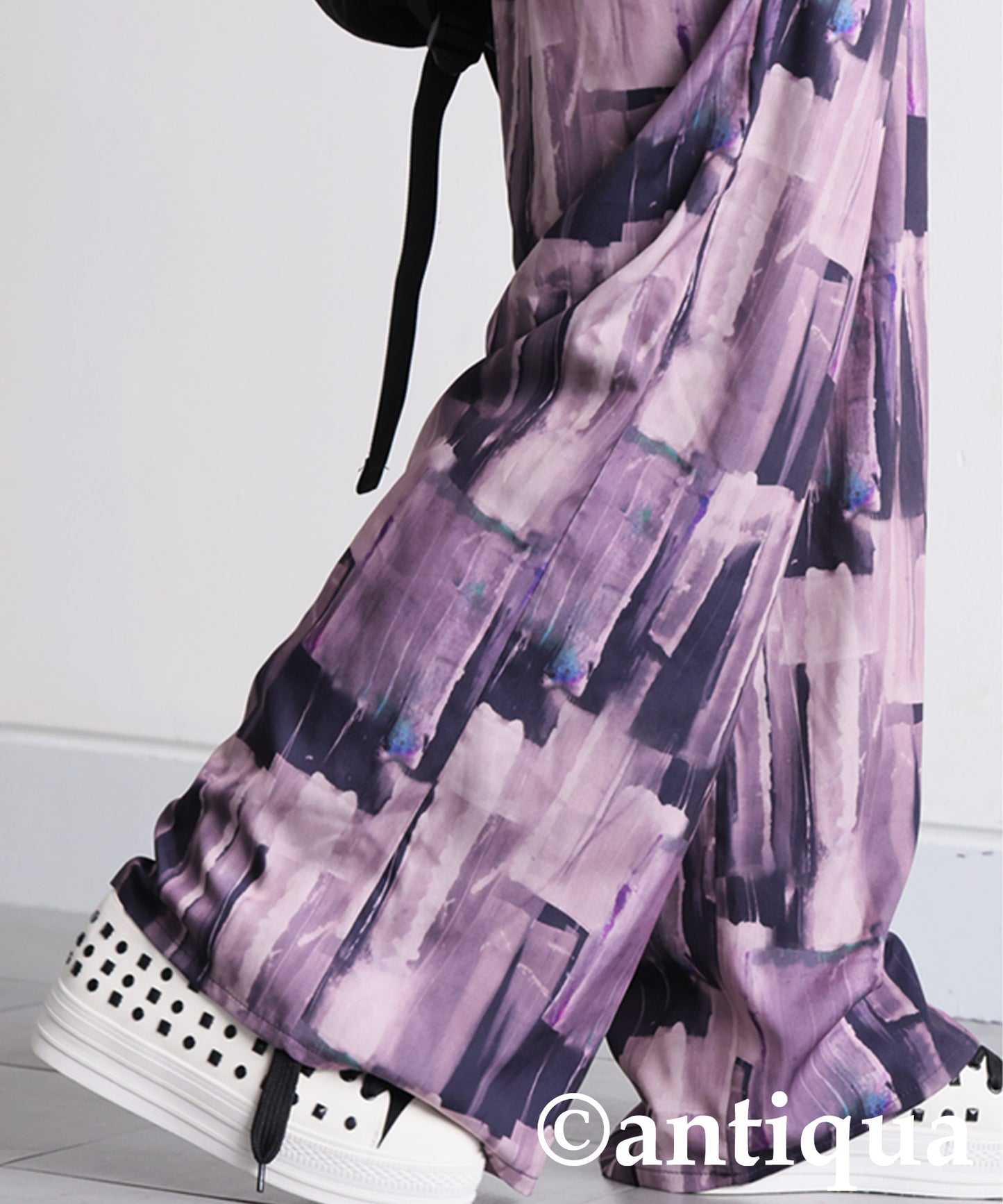 Ladies Art Print Wide Pants