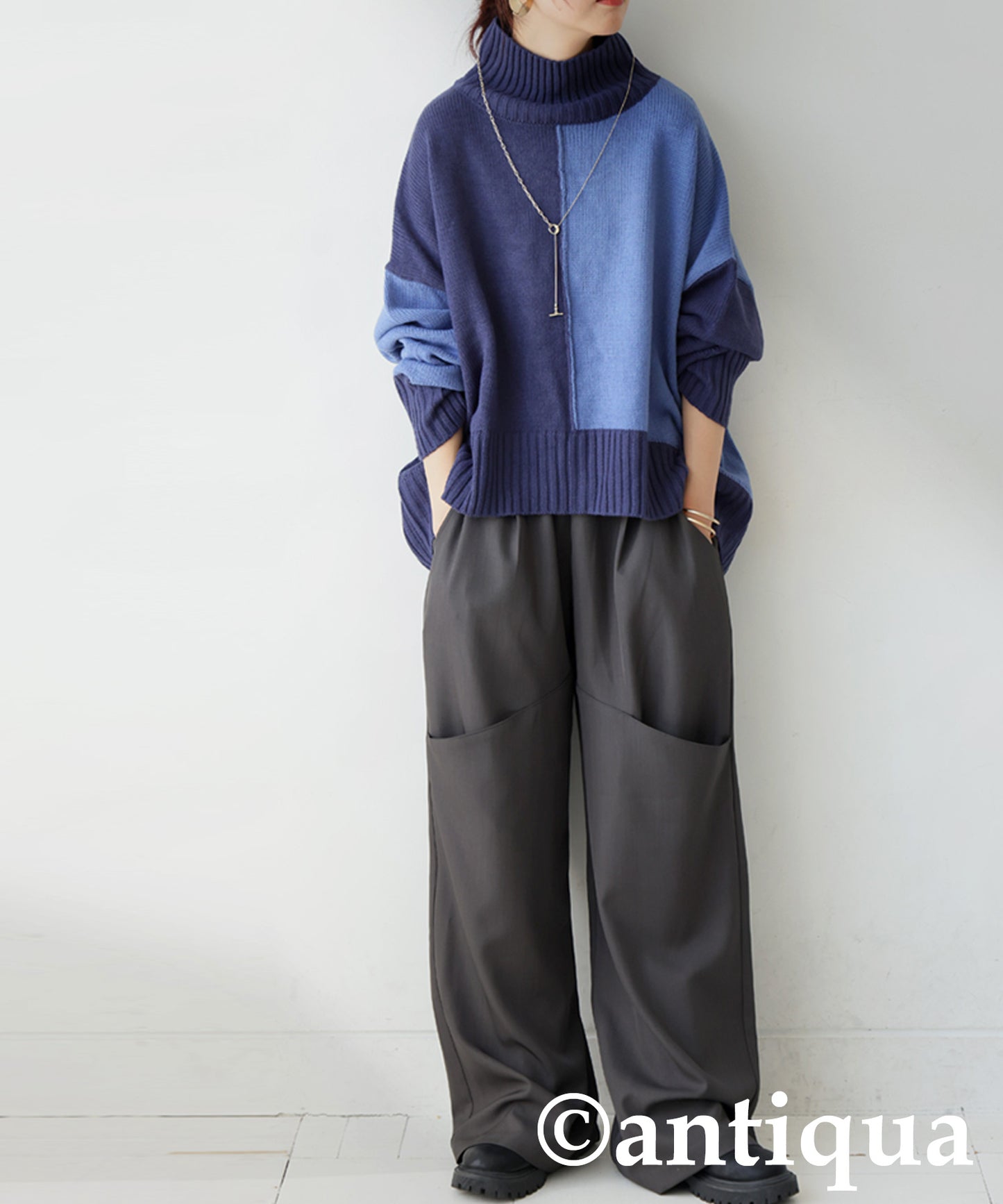 Pocket Design Wide Pants Ladies