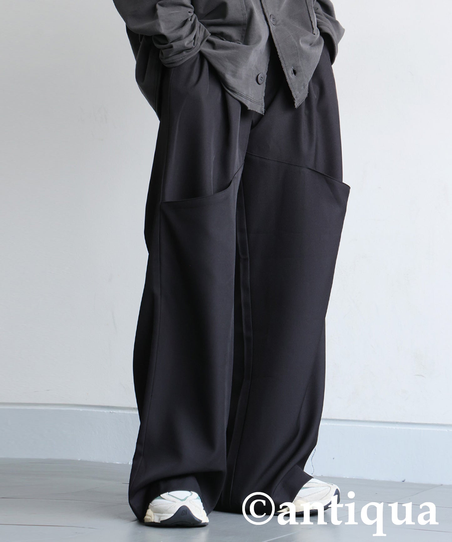 Pocket Design Wide Pants Ladies