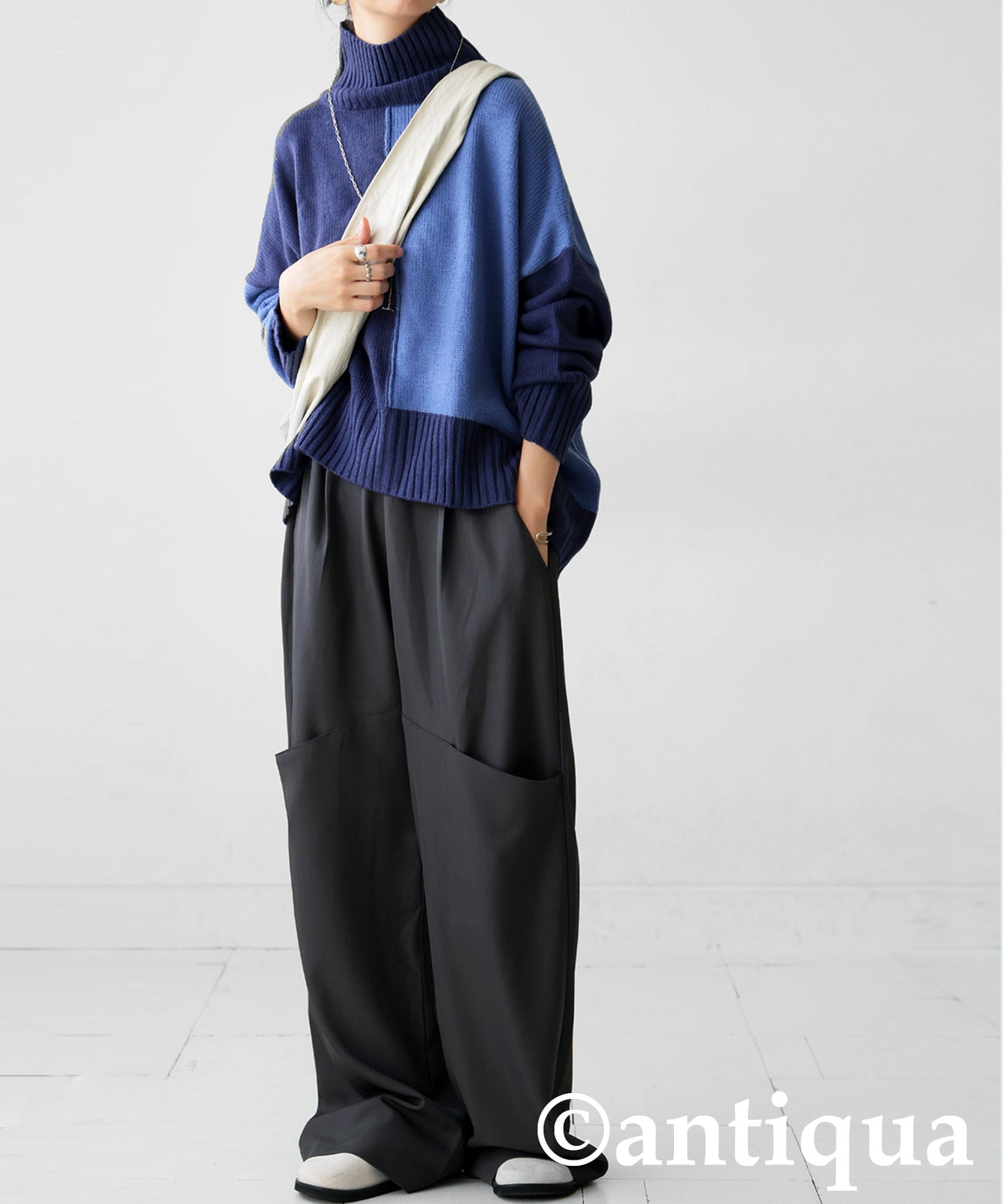 Pocket Design Wide Pants Ladies