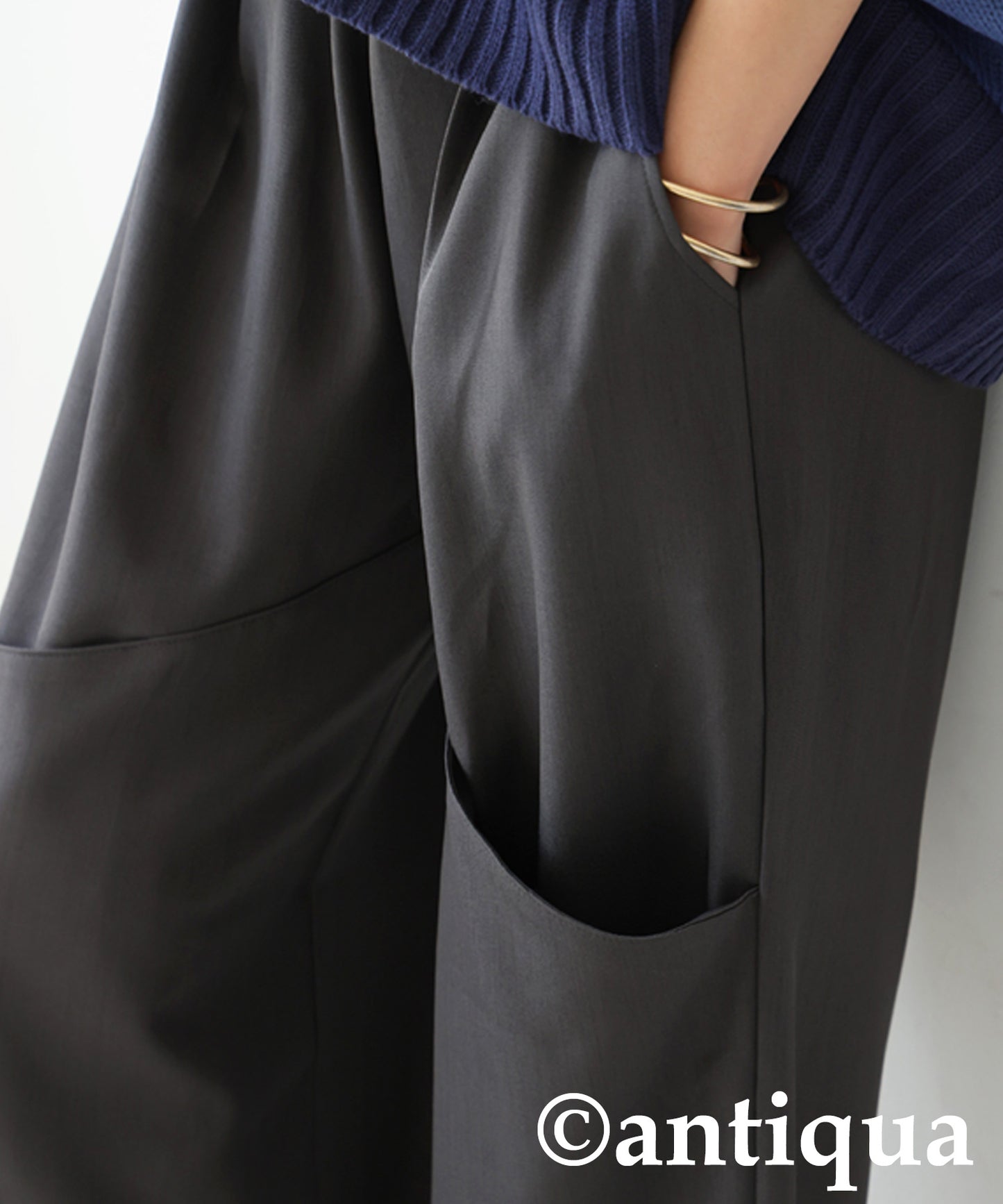 Pocket Design Wide Pants Ladies