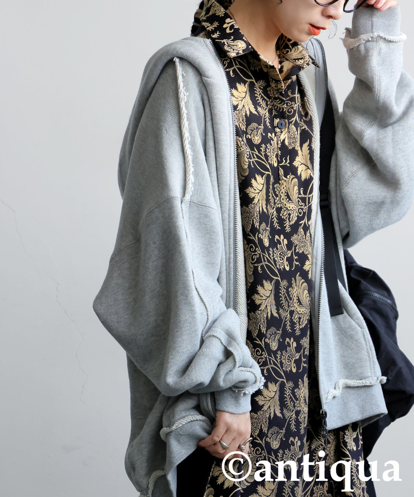 Jacquard-Panel Long Dress Ladies