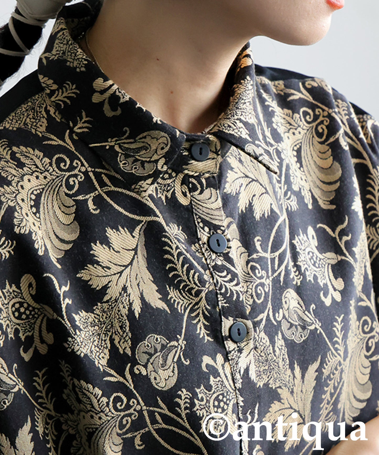 Jacquard-Panel Long Dress Ladies