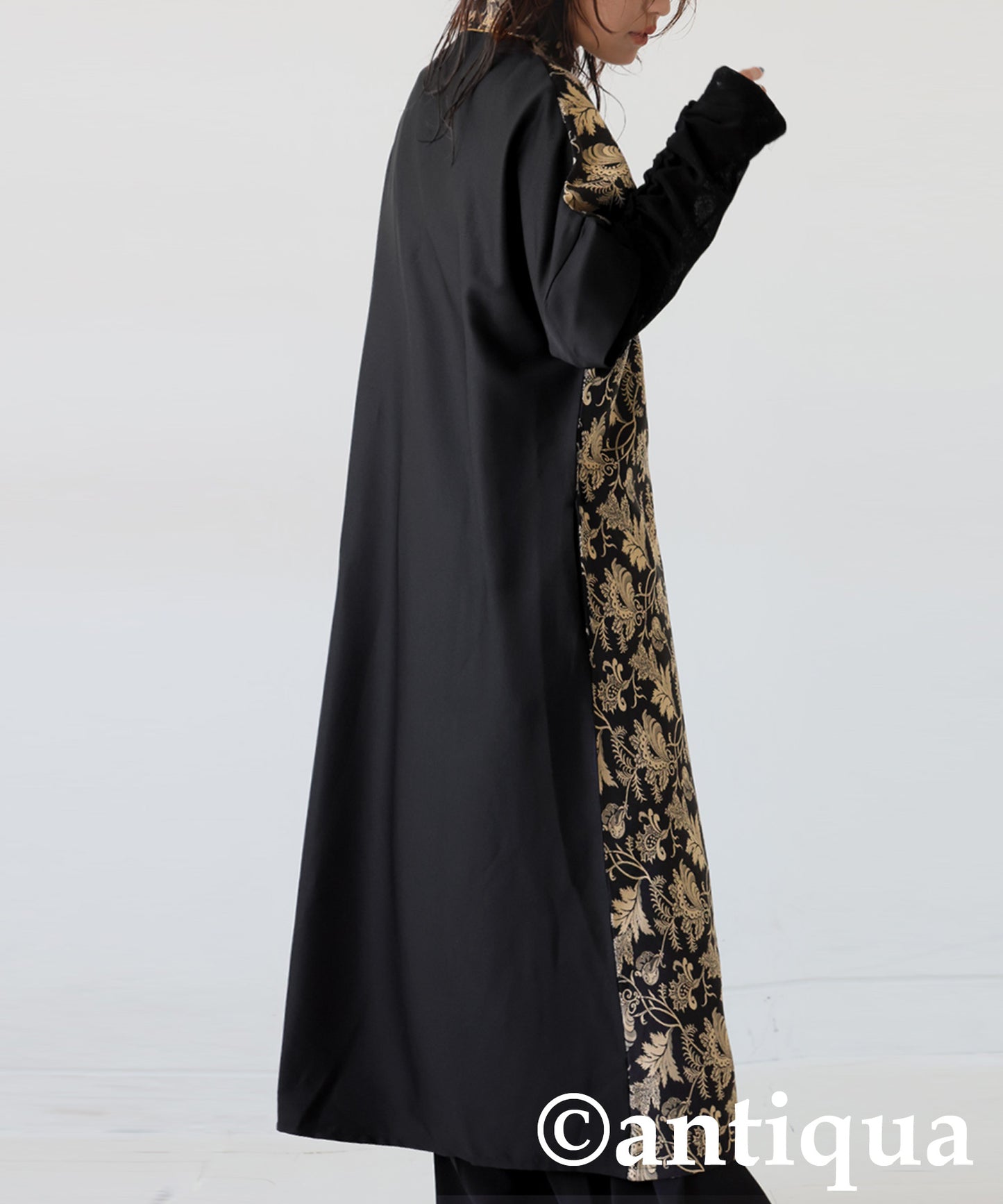 Jacquard-Panel Long Dress Ladies