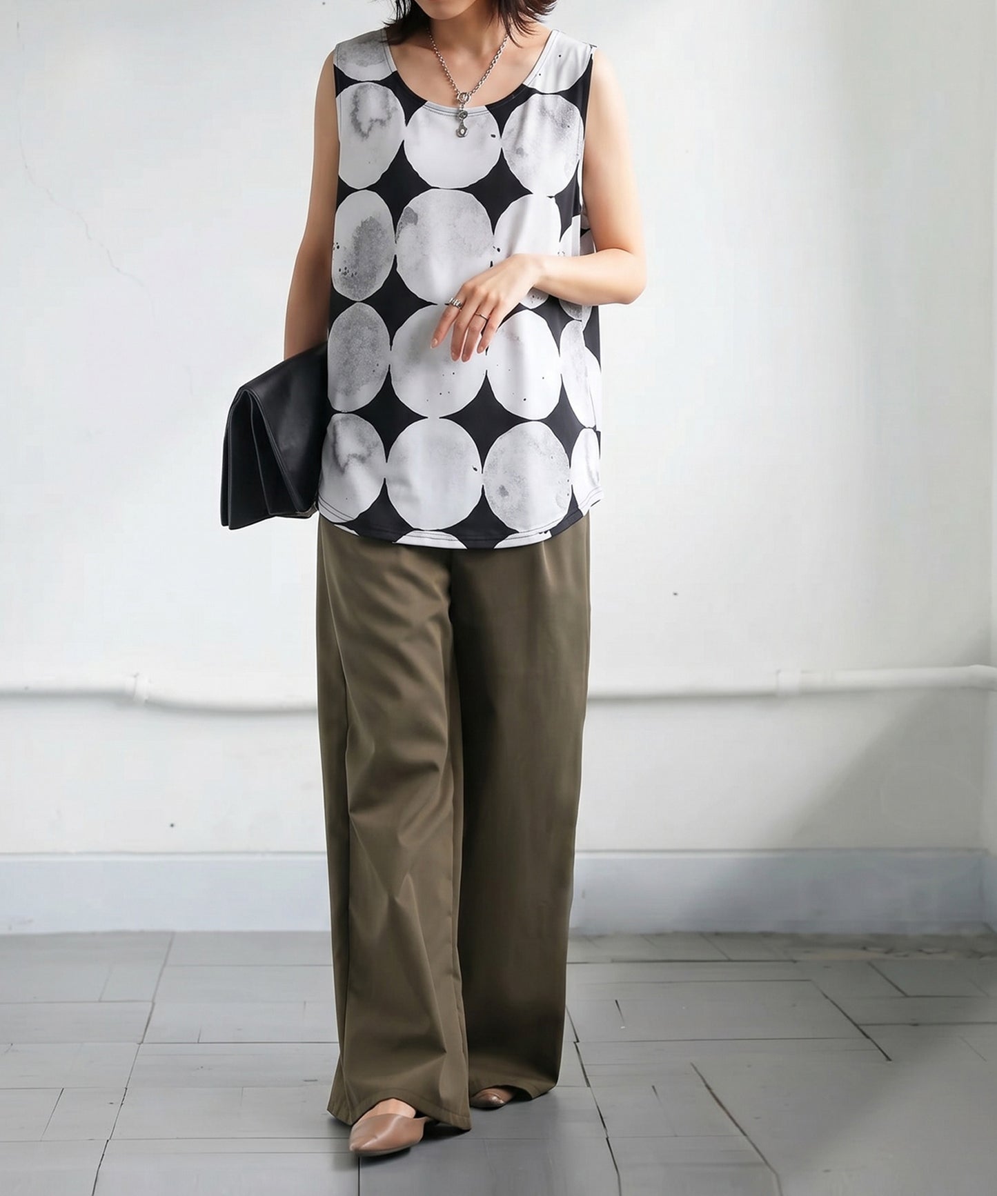 Watercolor Polka Dot Tank Top Ladies