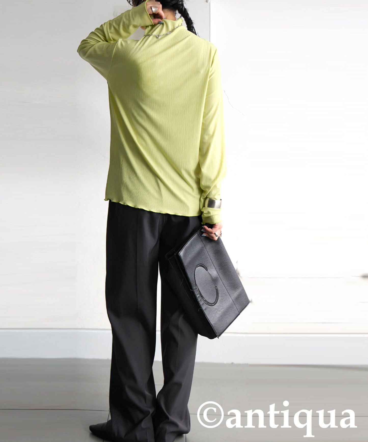 Cross Sheer Long Sleeve Top Ladies