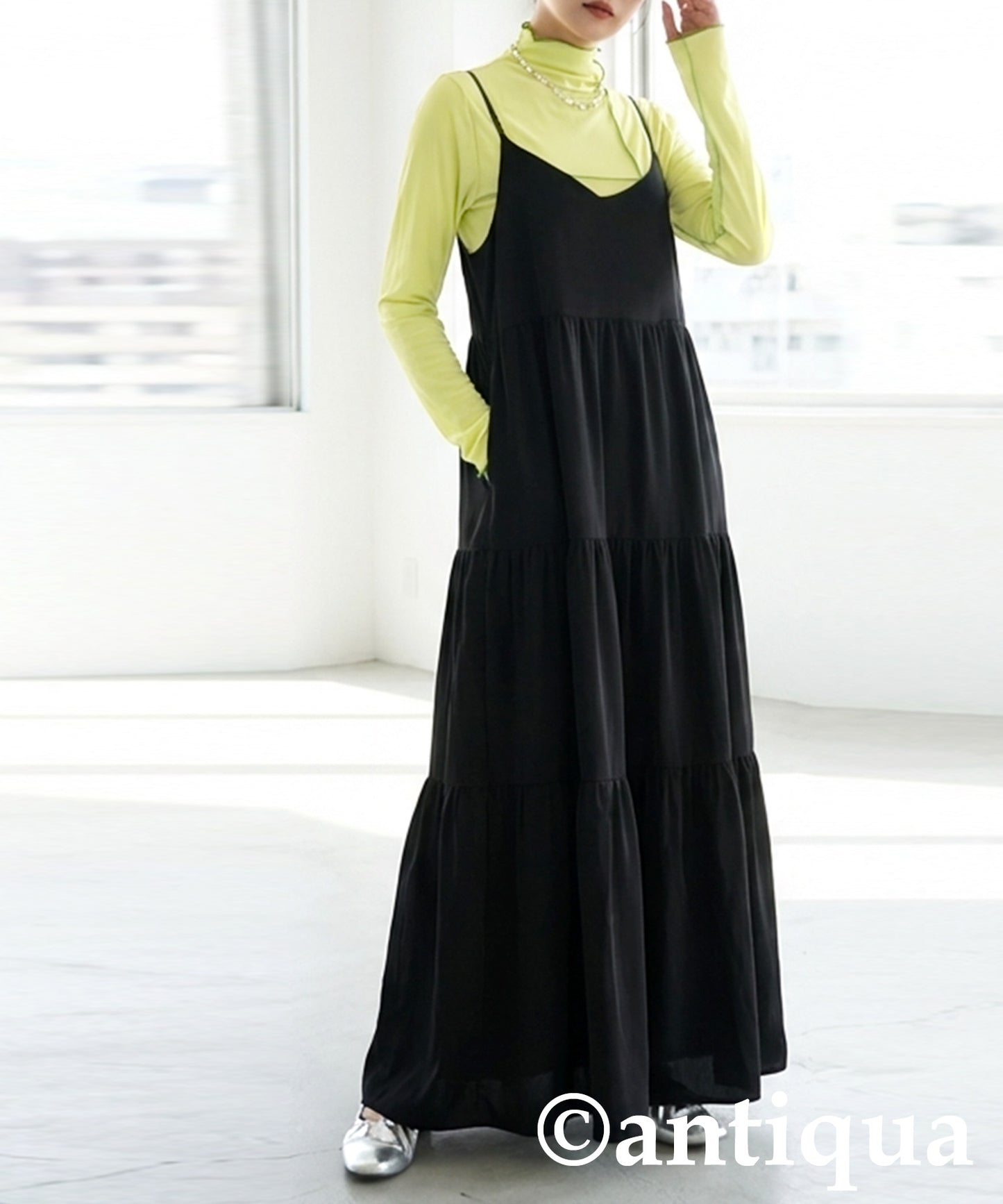 Cross Sheer Long Sleeve Top Ladies