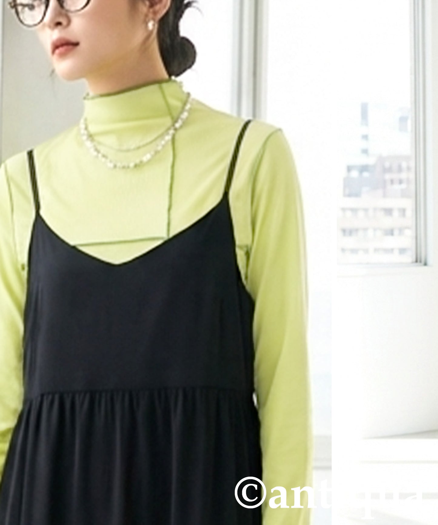 Cross Sheer Long Sleeve Top Ladies