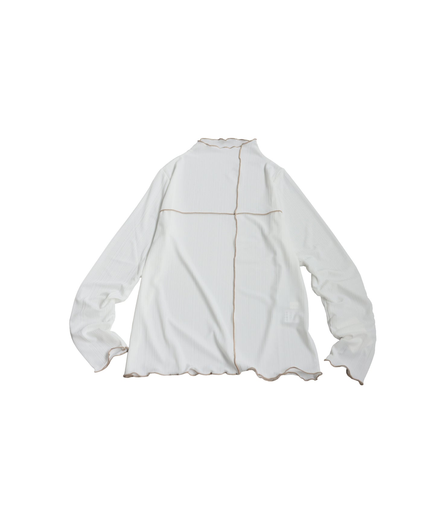 Cross Sheer Long Sleeve Top Ladies