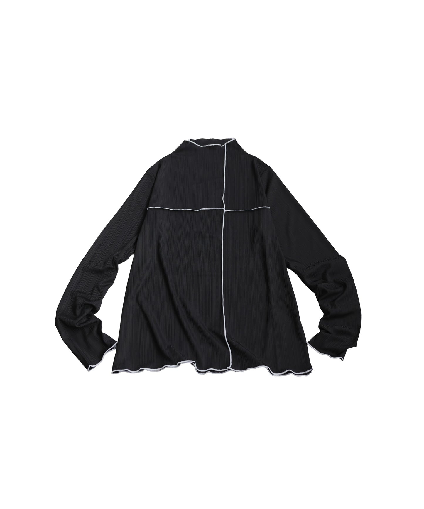 Cross Sheer Long Sleeve Top Ladies