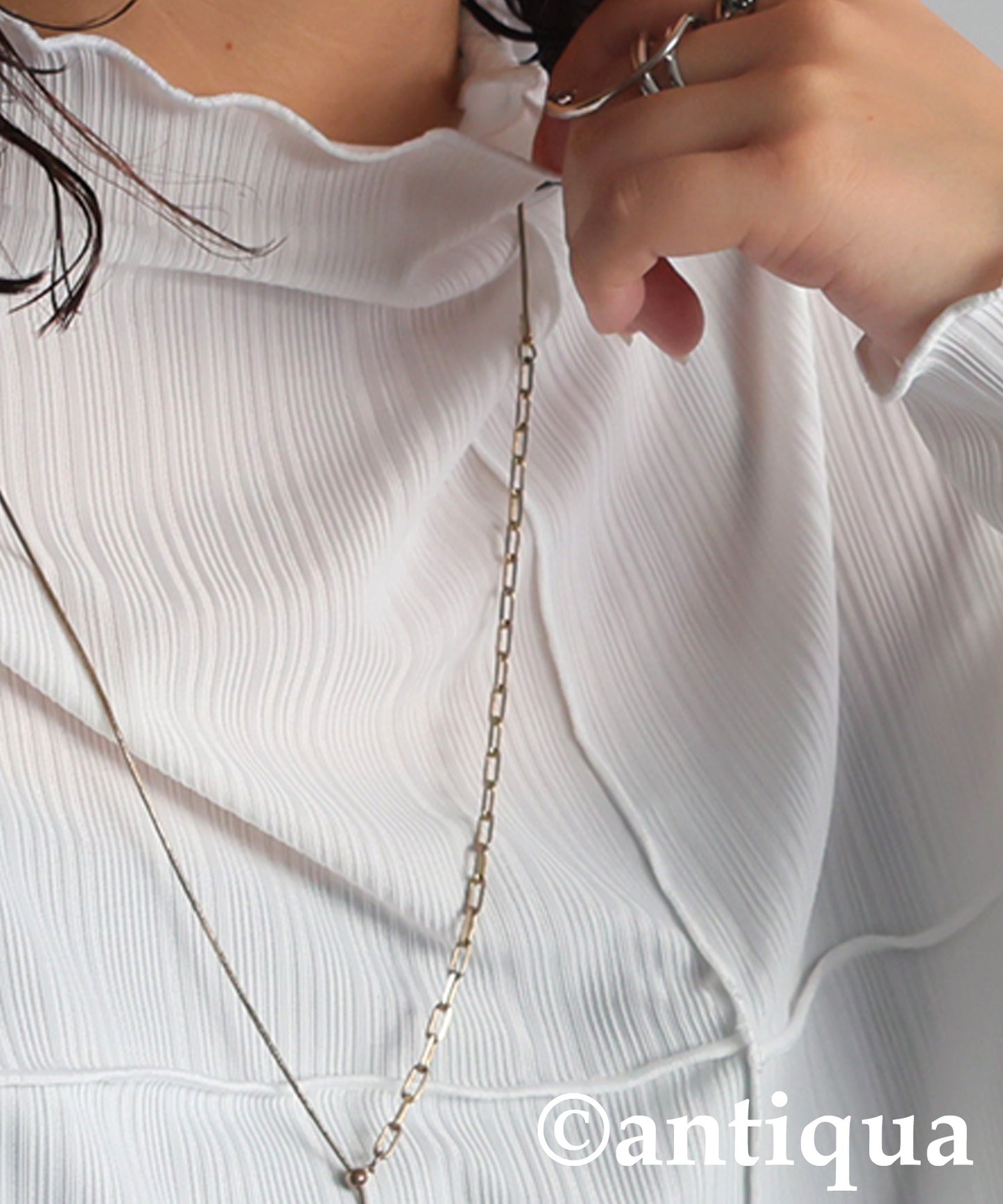 Cross Sheer Long Sleeve Top Ladies