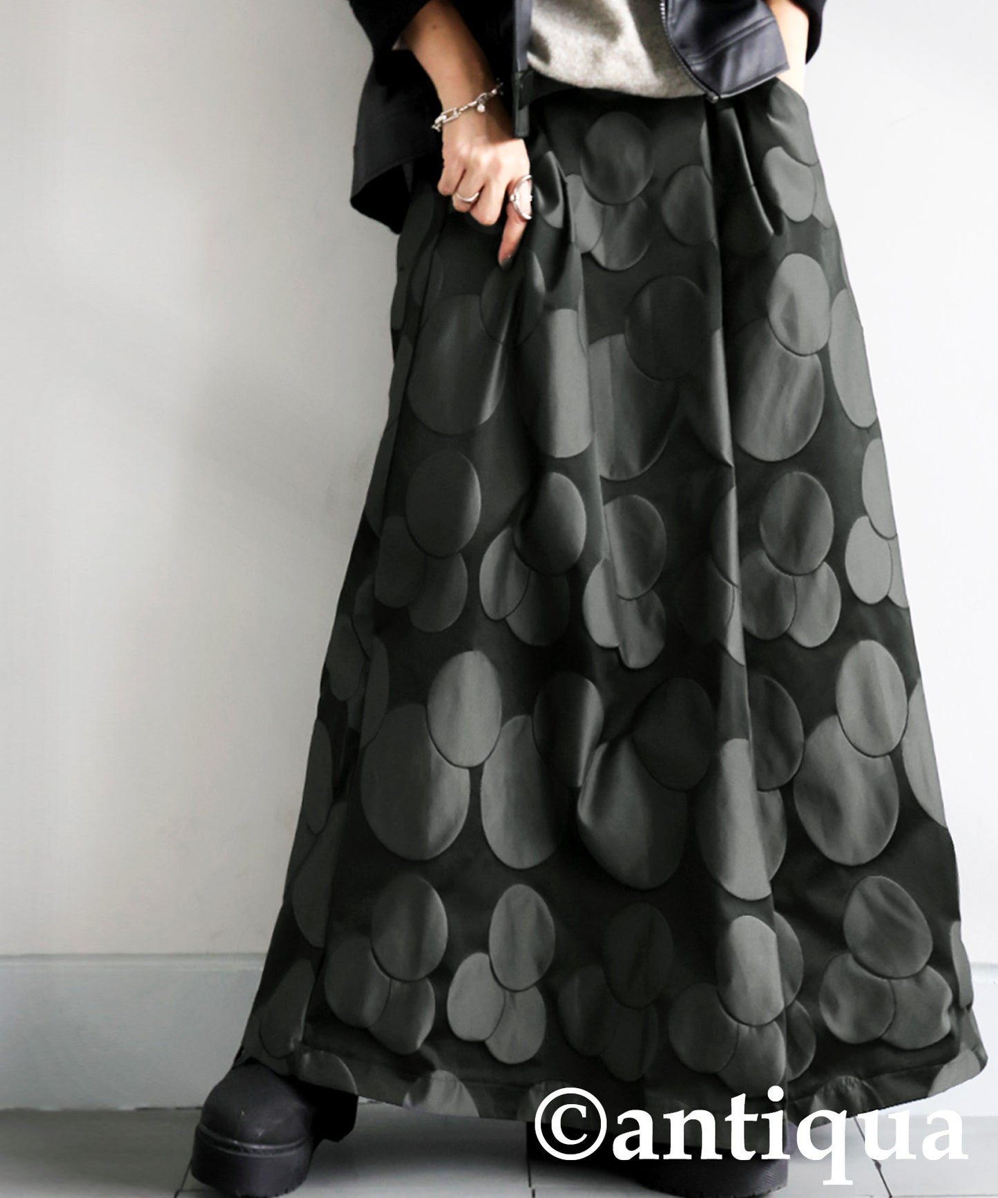 Polka Dot Flared Skirt LADIES