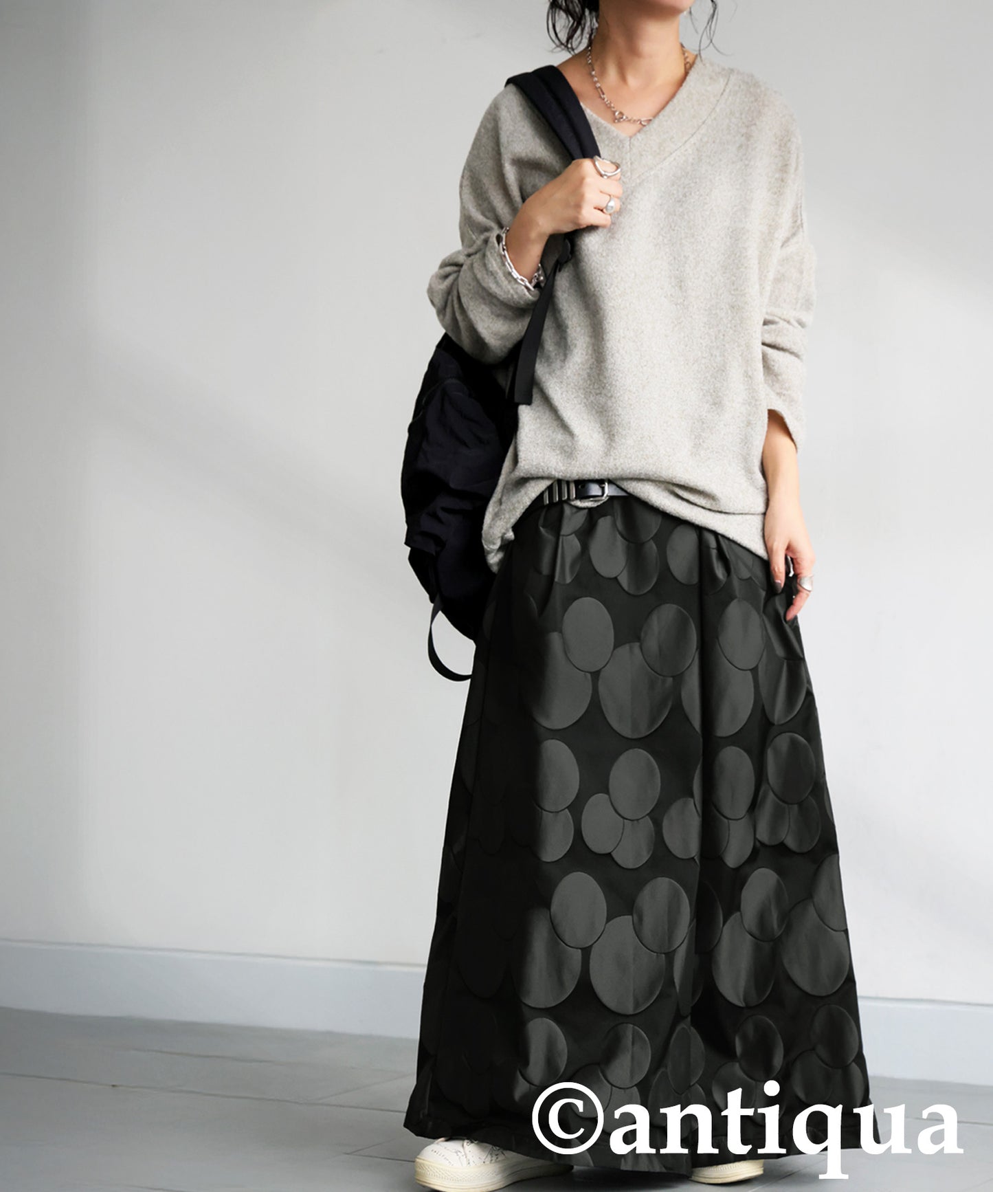 Polka Dot Flared Skirt LADIES