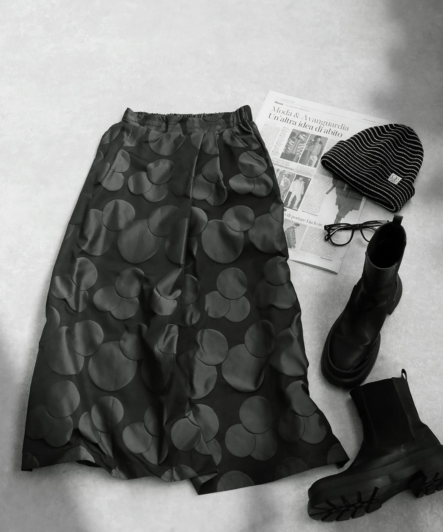 Polka Dot Flared Skirt LADIES