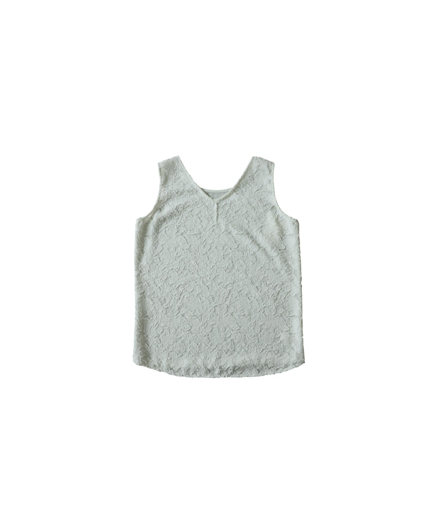 Mixed-Material Floral Layered Lace Tank Top Ladies