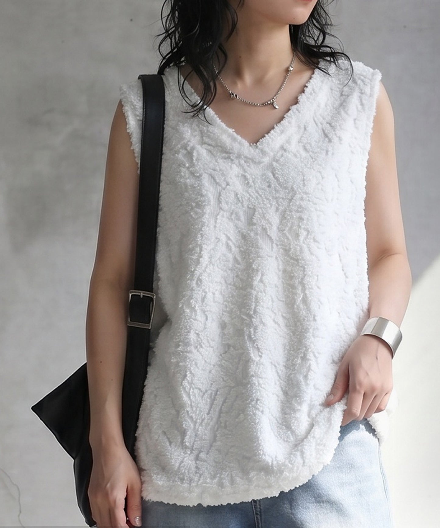 Mixed-Material Floral Layered Lace Tank Top Ladies