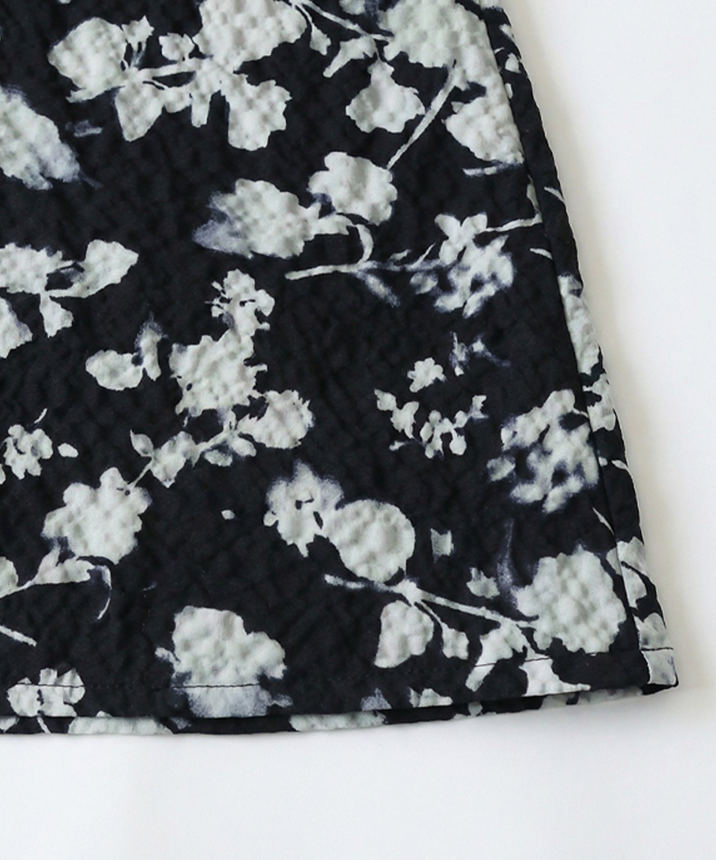 Short-Sleeved Floral Print Long Shirt Dress Ladies