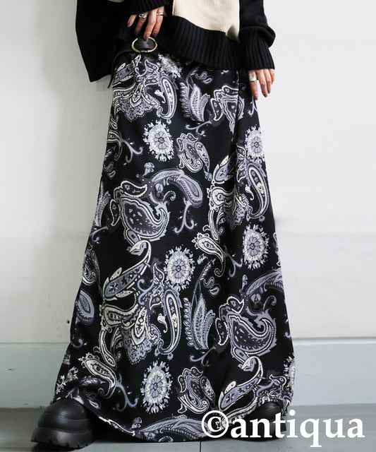 Paisley Print Long Skirt Ladies