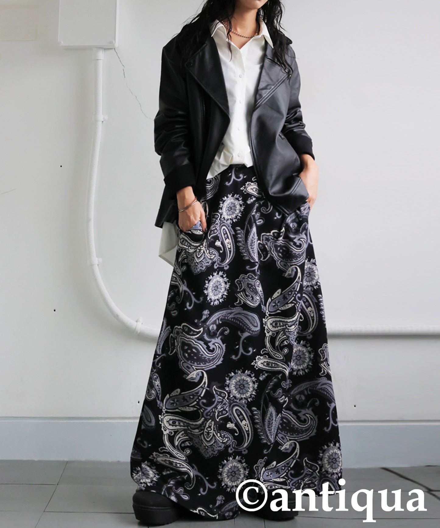 Paisley Print Long Skirt Ladies