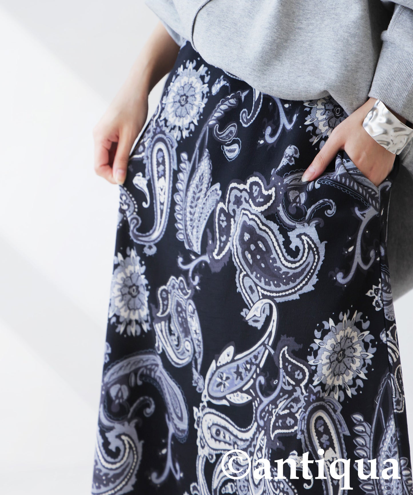 Paisley Print Long Skirt Ladies