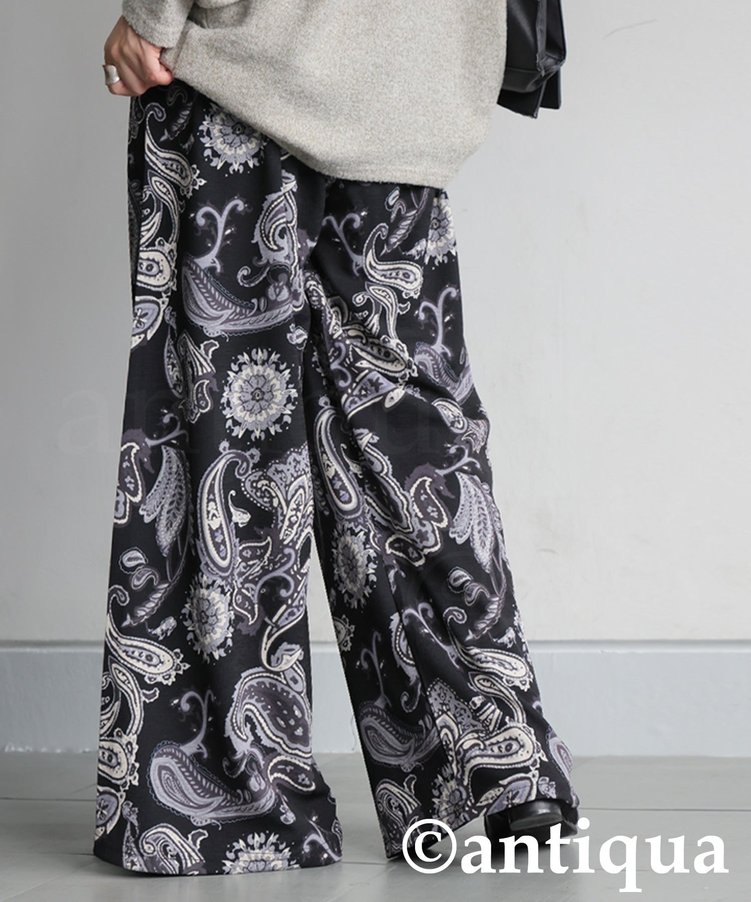 Paisley Pattern Pants Ladies | Japanese fashion brand ANTIQUA