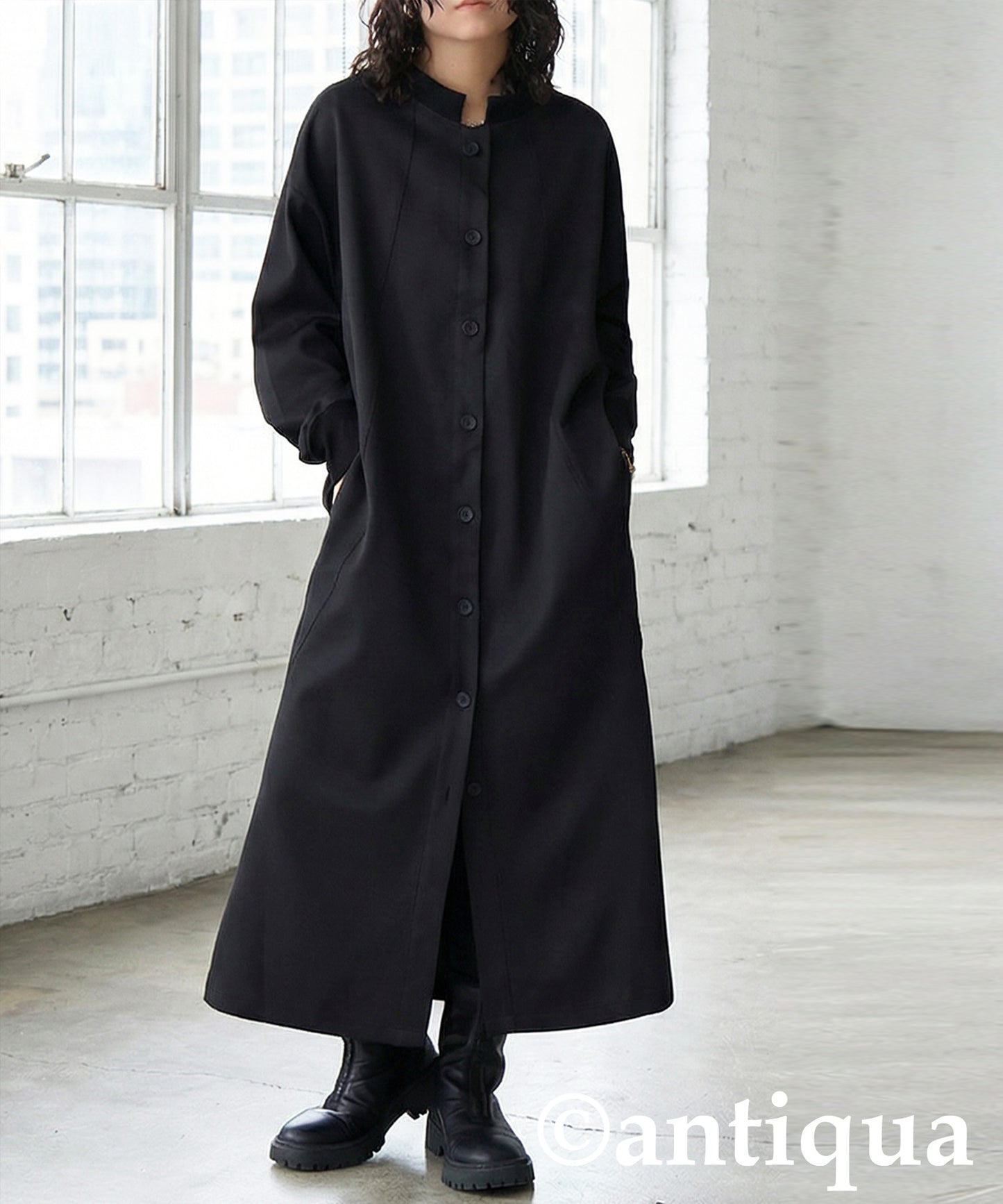 Long-Sleeved Shirt Dress Ladies