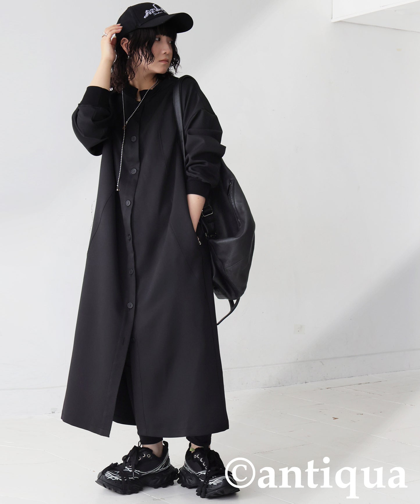 Long-Sleeved Shirt Dress Ladies