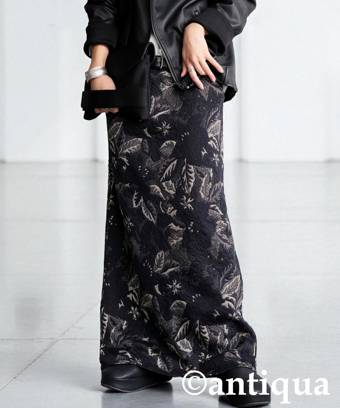 Botanical Jacquard Long Skirt Ladies