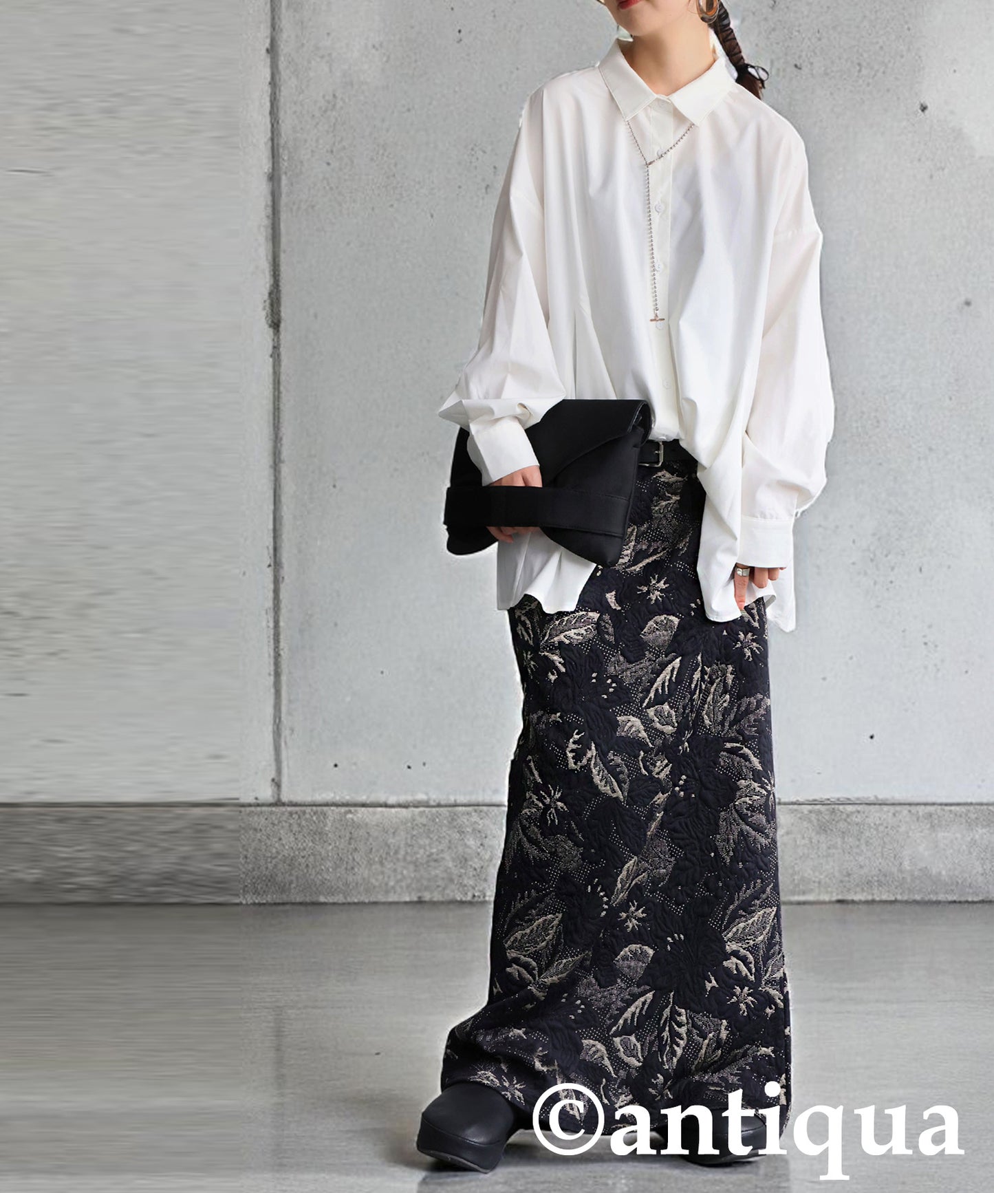 Botanical Jacquard Long Skirt Ladies