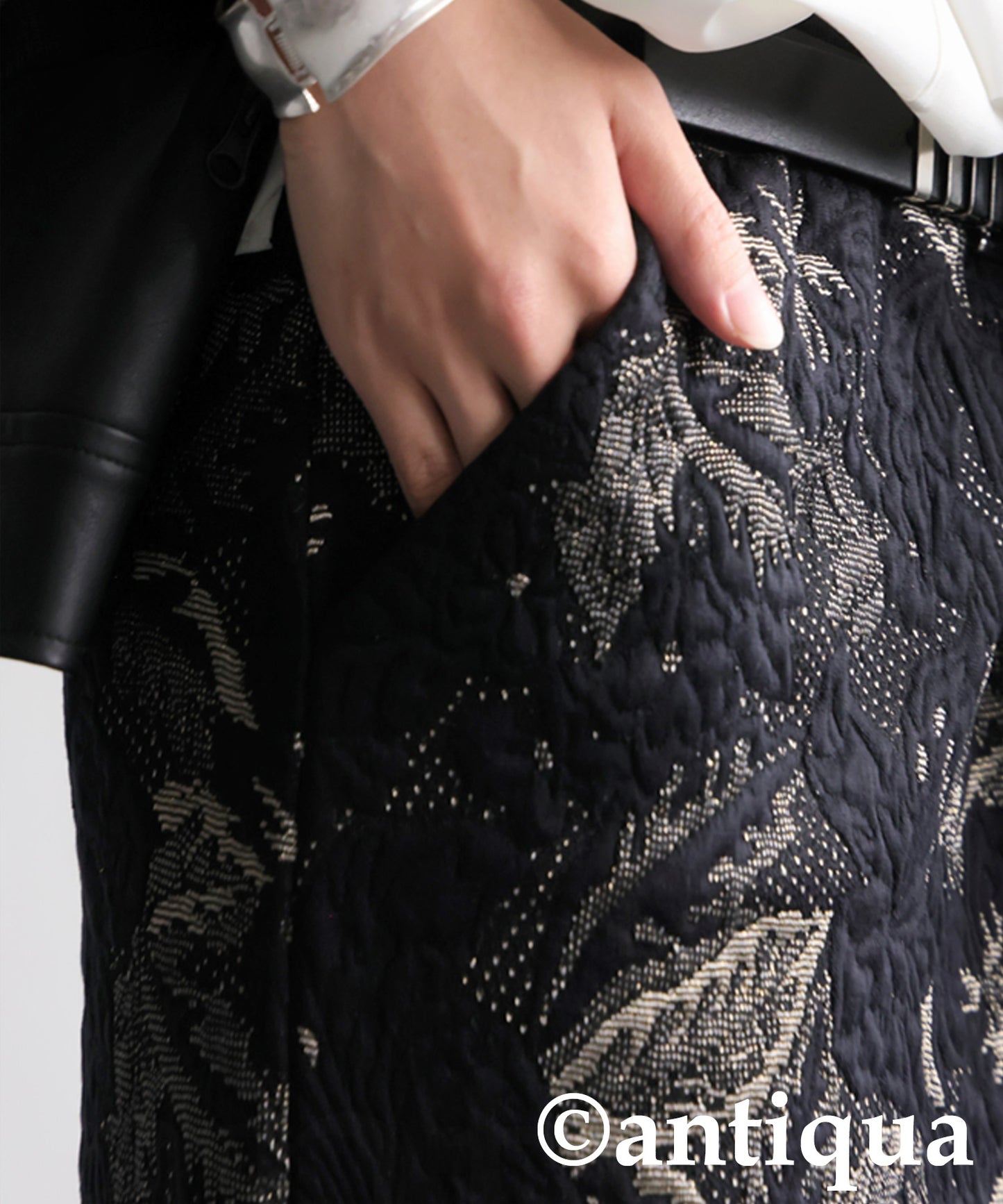 Botanical Jacquard Long Skirt Ladies