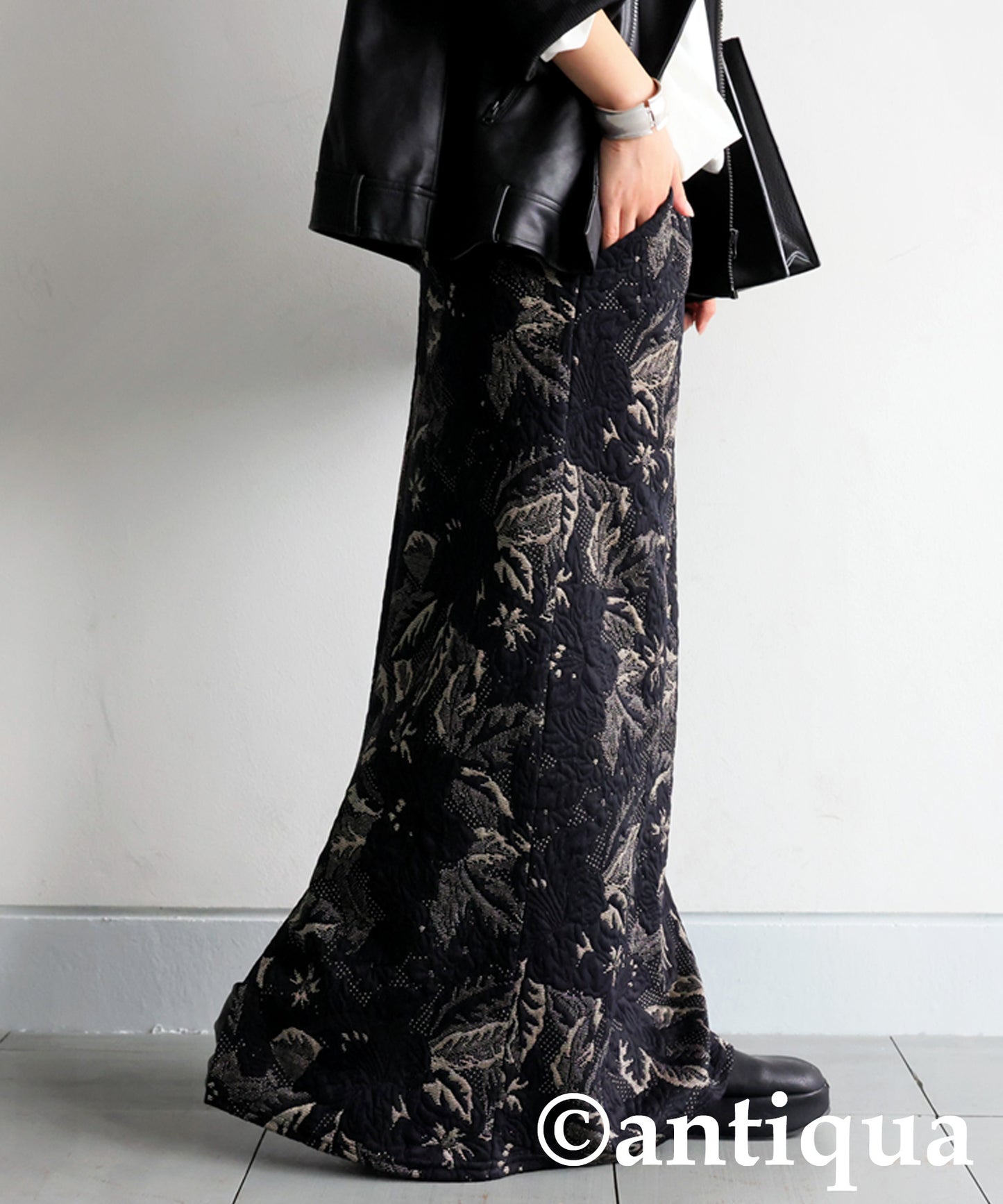 Botanical Jacquard Long Skirt Ladies