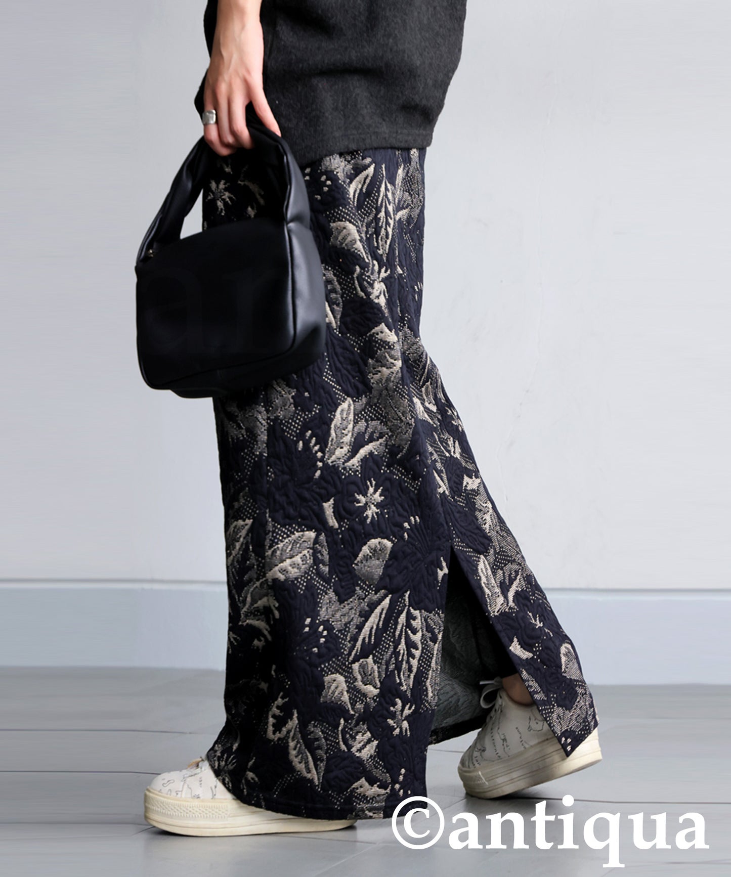 Botanical Jacquard Long Skirt Ladies