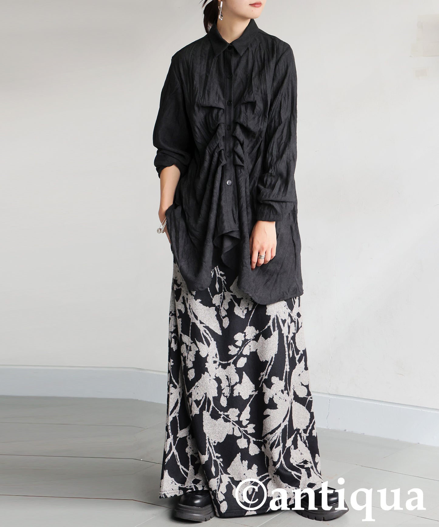 Wrinkled Tuck Shirt Ladies