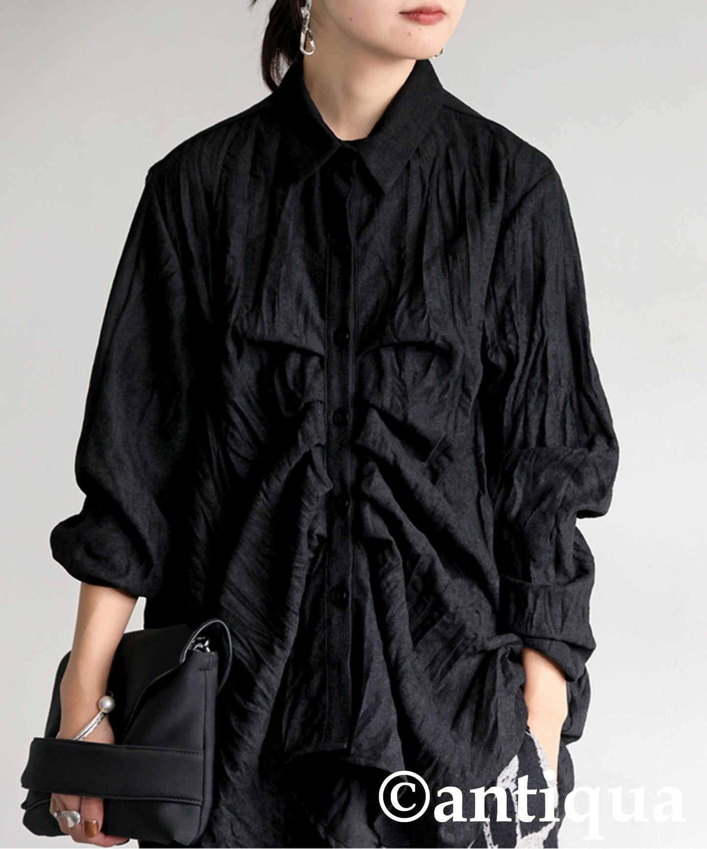 Wrinkled Tuck Shirt Ladies
