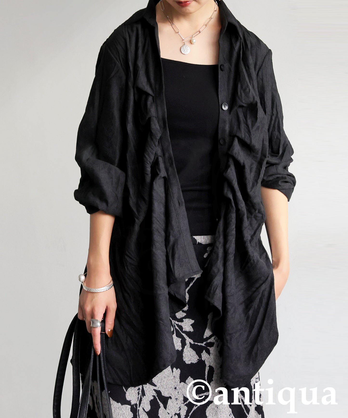 Wrinkled Tuck Shirt Ladies