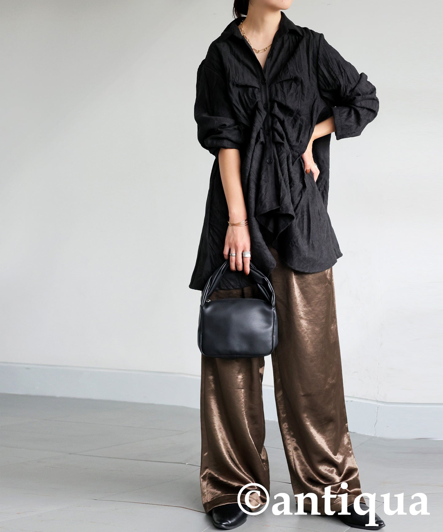 Wrinkled Tuck Shirt Ladies