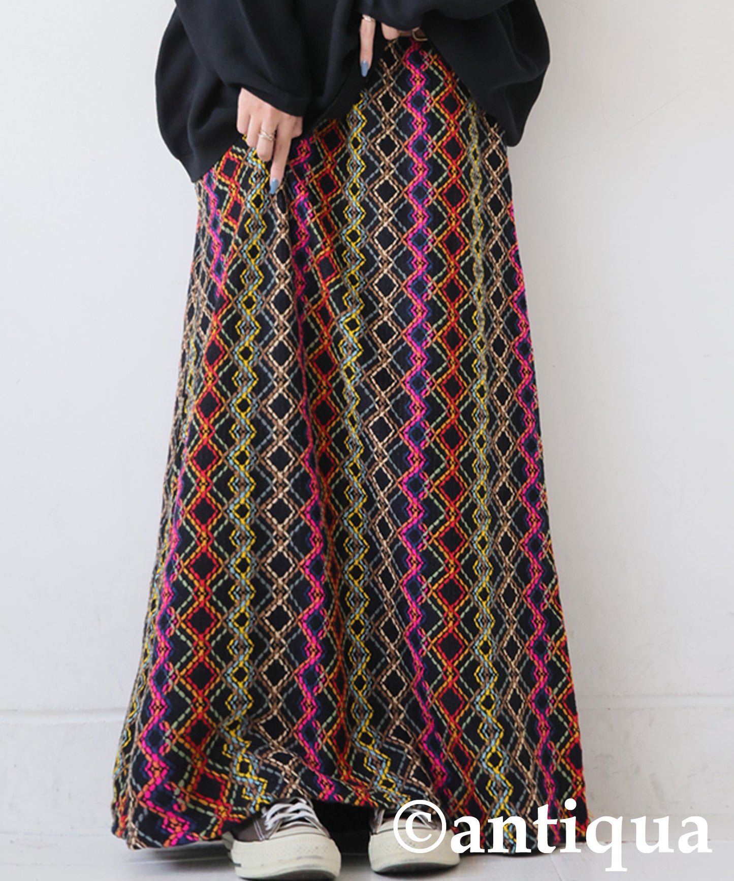 Botanical Jacquard Long Skirt Ladies